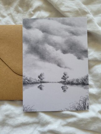 Sur un lac paisible - Impression -