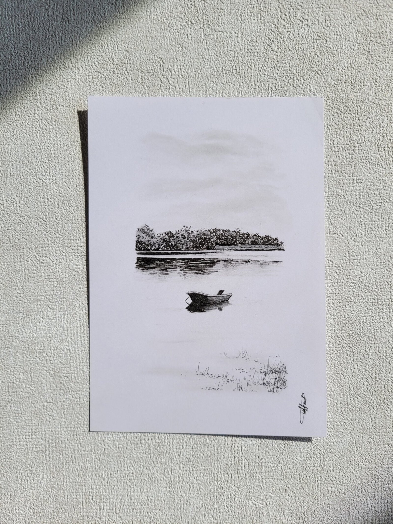 Devant la barque
