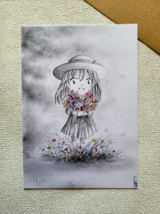 Offrir un cœur -carte postale-
