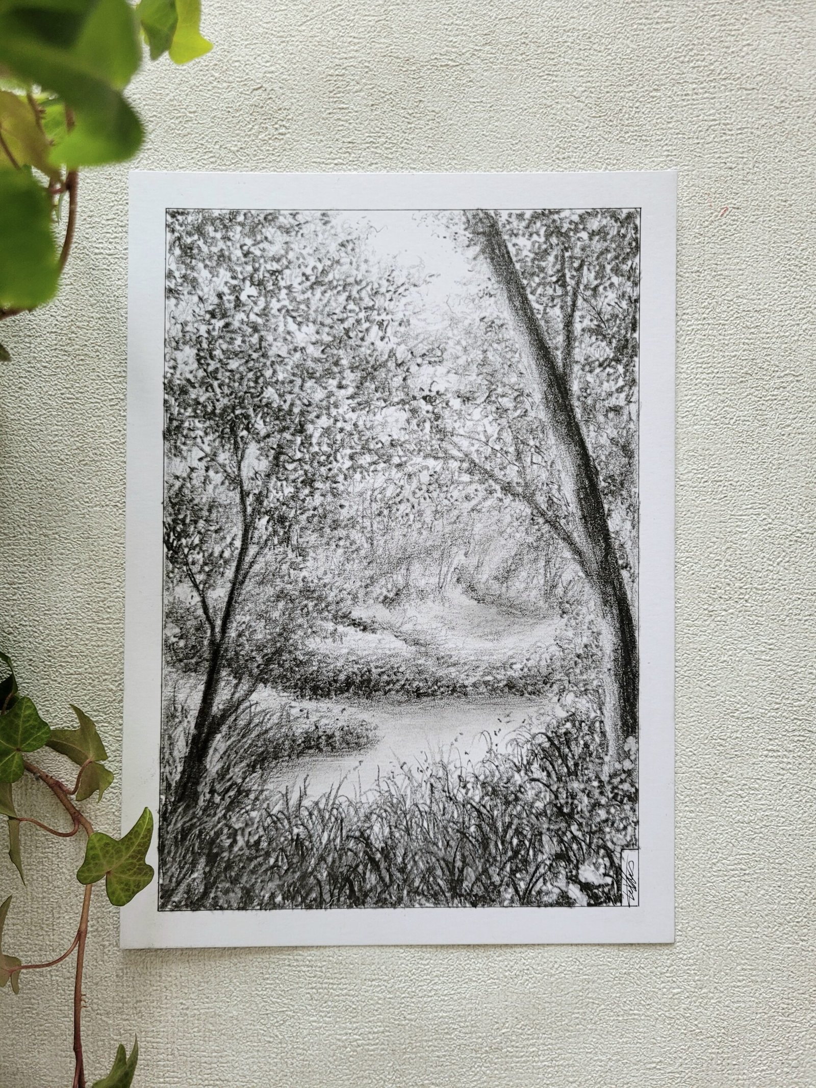 Après le ruisseau - dessin original -